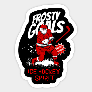 Ice hockey  Santa Claus Sticker